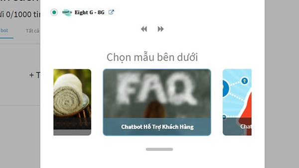 Chọn Fanpage và lựa chọn mẫu